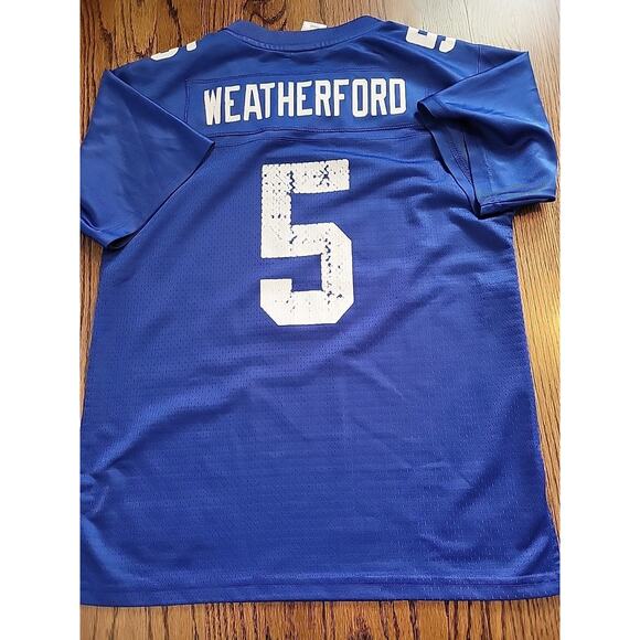 New York Giants Steve Weatherford Football Jersey Youth Large NFL Football NY - Picture 1 of 9